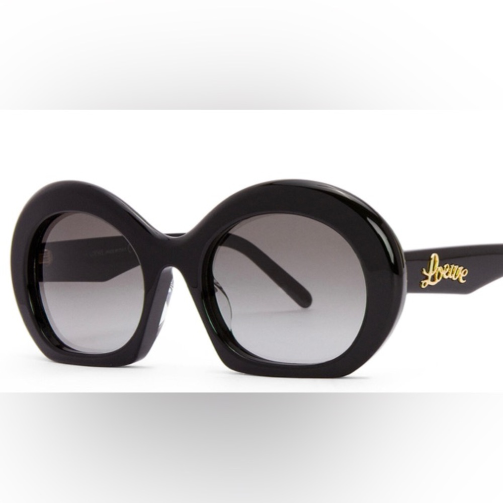 LOEWE New Season! Half Moon Acetate Sunglasses in Shiny Black